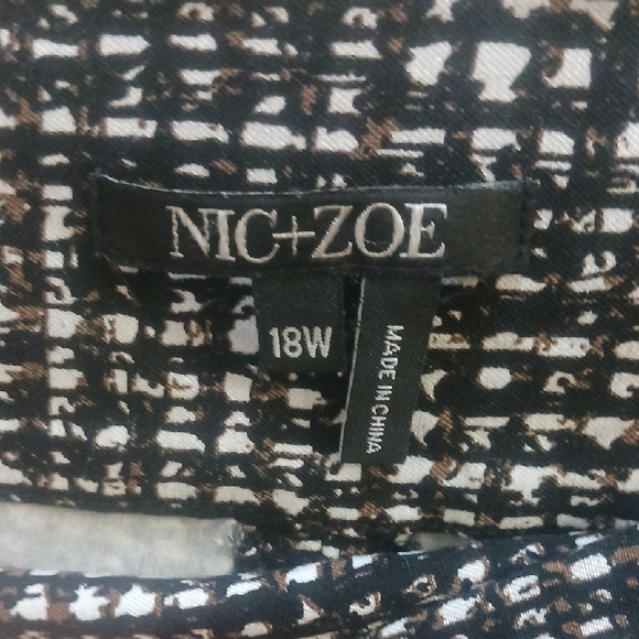 NIC+ZOE Black and Brown Textured Pants - Picture 5 of 6